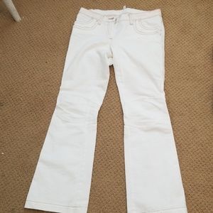 White  Jean's with tan outline
